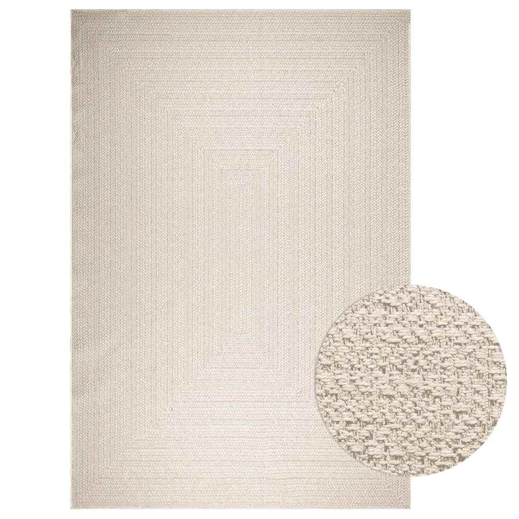 VidaXL tapis zizur crème intérieur et extérieur 240x340 cm aspect jute