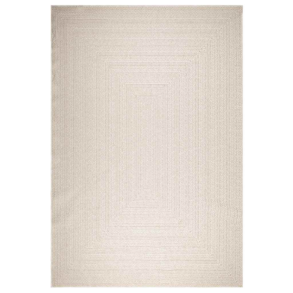 VidaXL tapis zizur crème intérieur et extérieur 240x340 cm aspect jute