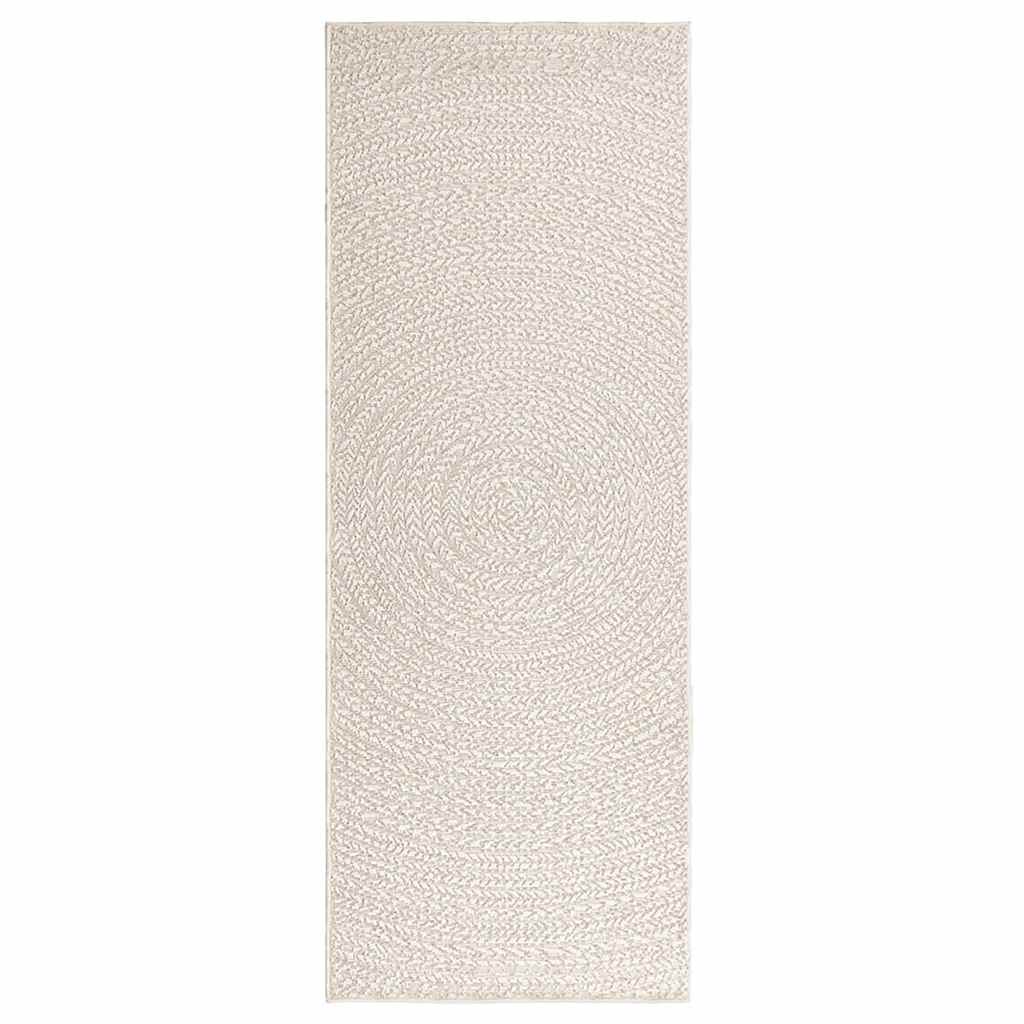 VidaXL tapis zizur crème intérieur et extérieur 80x200 cm aspect jute