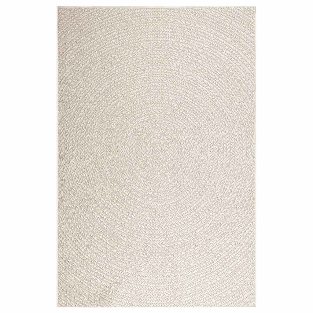 VidaXL tapis zizur crème intérieur et extérieur 140x200 cm aspect jute
