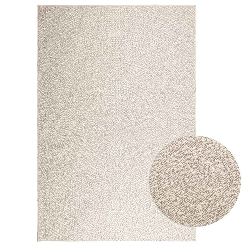 VidaXL tapis zizur crème intérieur et extérieur 160x230 cm aspect jute