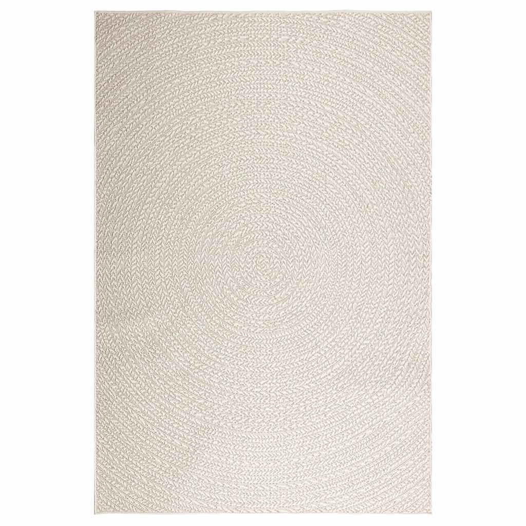 VidaXL tapis zizur crème intérieur et extérieur 160x230 cm aspect jute