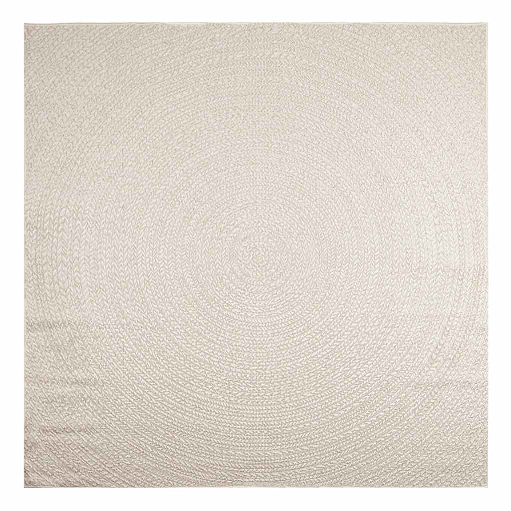 VidaXL tapis zizur crème intérieur et extérieur 240x240 cm aspect jute
