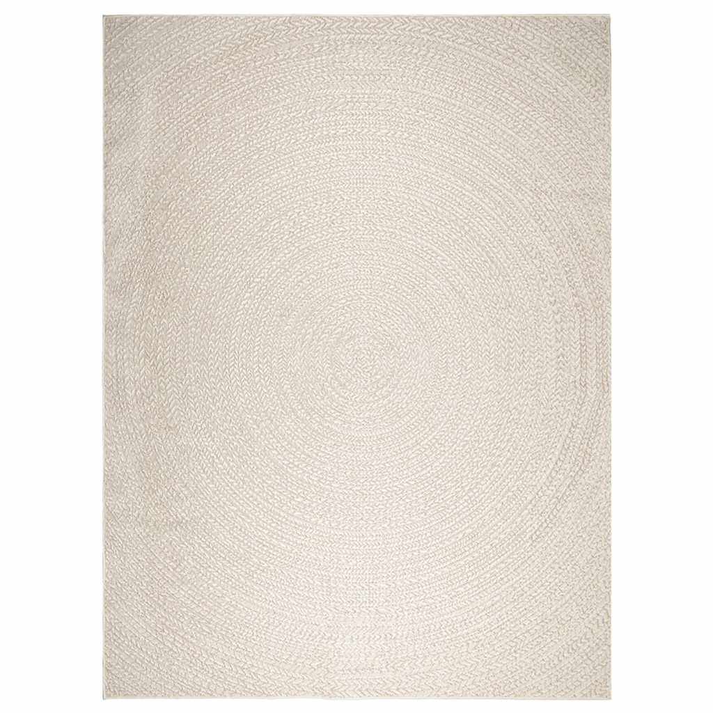 VidaXL tapis zizur crème intérieur et extérieur 240x340 cm aspect jute