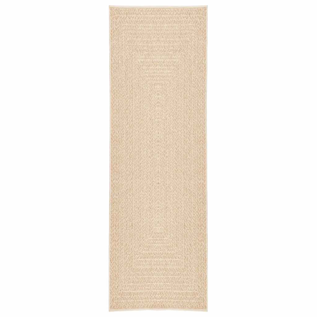 VidaXL tapis zizur beige intérieur et extérieur 80x250 cm aspect jute