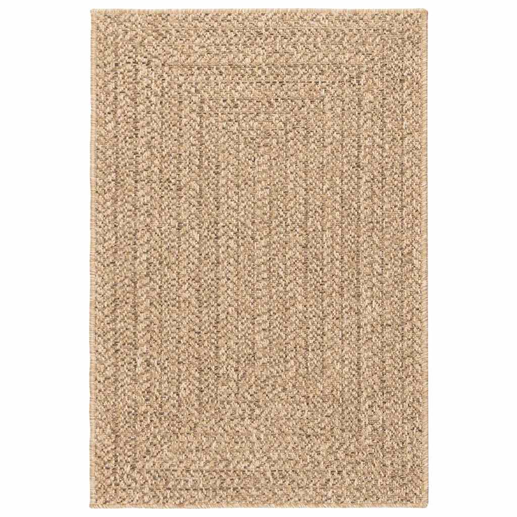 VidaXL tapis zizur beige intérieur et extérieur 100x200 cm aspect jute