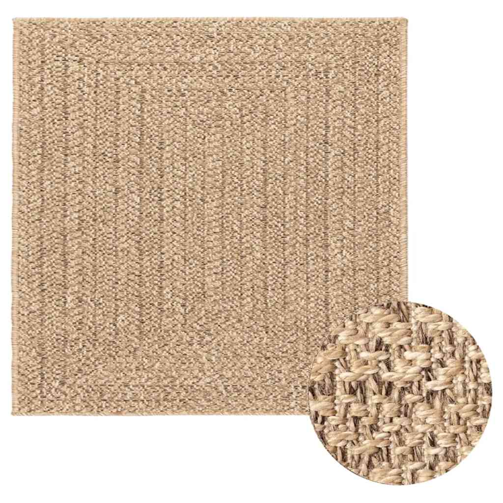 VidaXL tapis zizur beige intérieur et extérieur 240x240 cm aspect jute