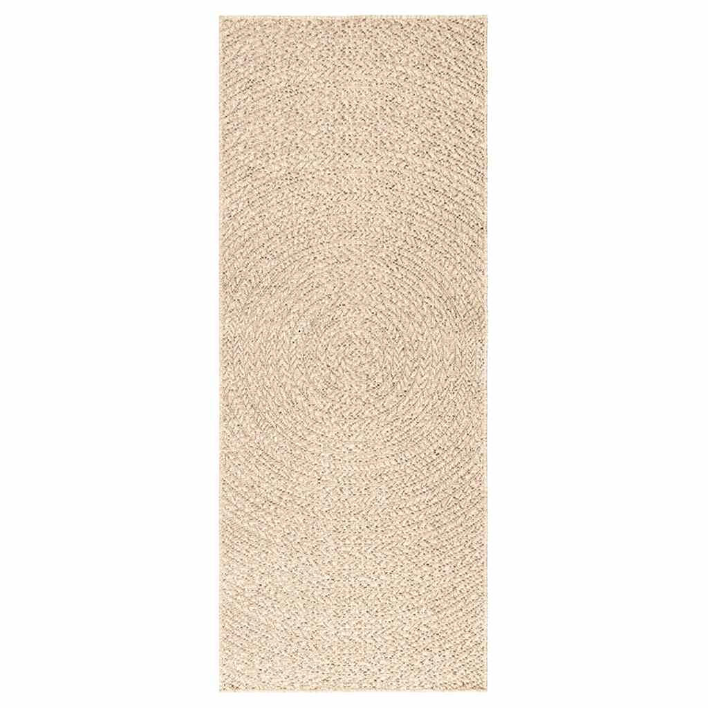 VidaXL tapis zizur beige intérieur et extérieur 80x200 cm aspect jute