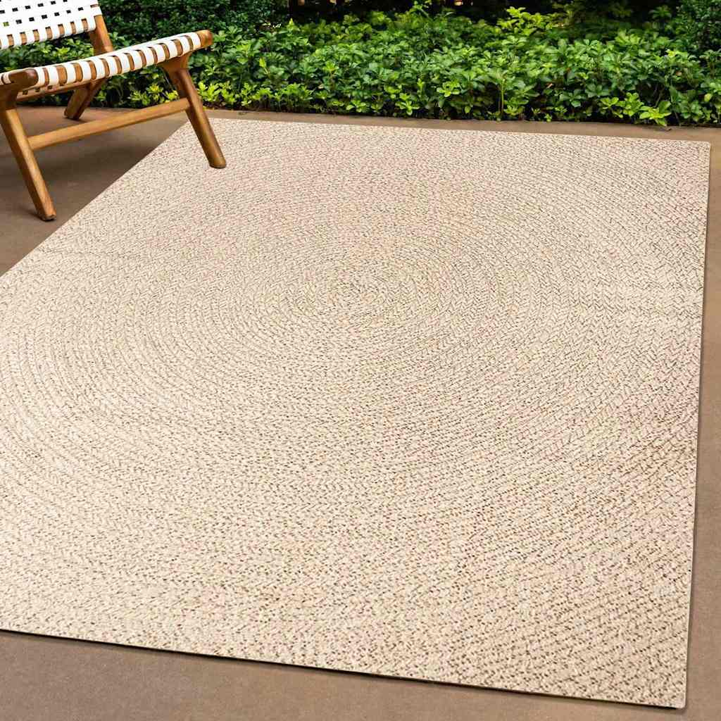 VidaXL tapis zizur beige intérieur et extérieur 80x200 cm aspect jute