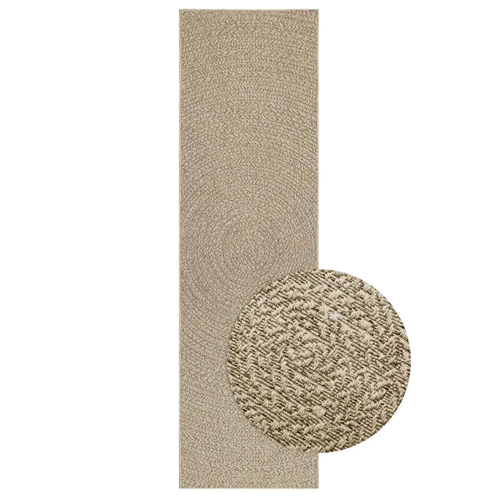 VidaXL tapis zizur beige intérieur et extérieur 80x250 cm aspect jute