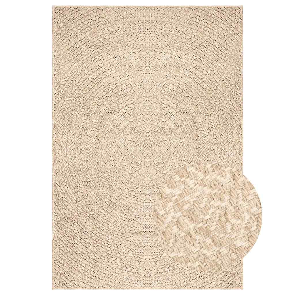VidaXL tapis zizur beige intérieur et extérieur 120x170 cm aspect jute