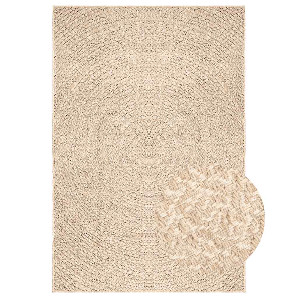 VidaXL tapis zizur beige intérieur et extérieur 240x340 cm aspect jute