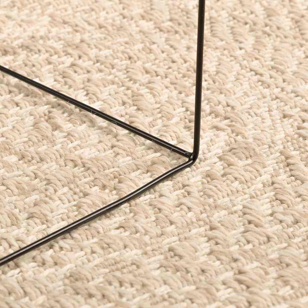 Vidaxxl tapis zizur beige intérieur et extérieur ø 120 cm aspect jute