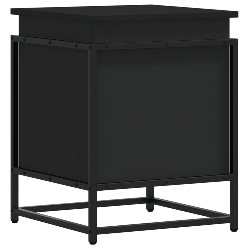 Vidaxx boîte de rangement avec couvercle 40x40x51,5 cm bois traité noir