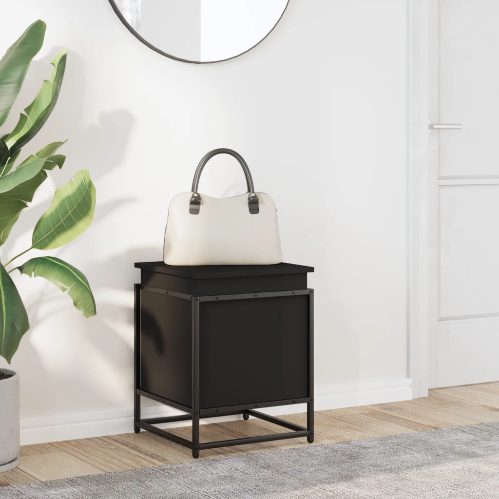 Vidaxx boîte de rangement avec couvercle 40x40x51,5 cm bois traité noir