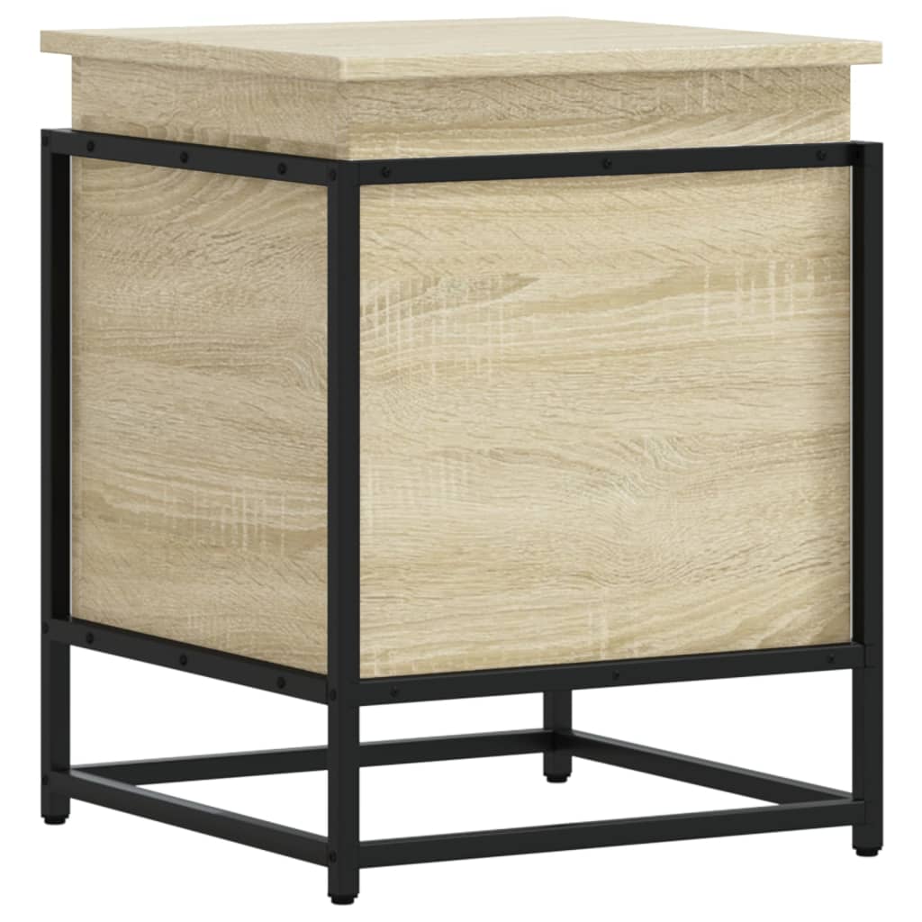 Vidaxx boîte de rangement avec couvercle 40x40x51,5 cm chêne sonoma en dérivé du bois