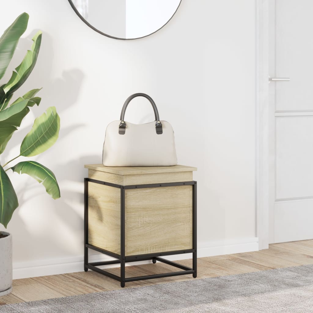Vidaxx boîte de rangement avec couvercle 40x40x51,5 cm chêne sonoma en dérivé du bois