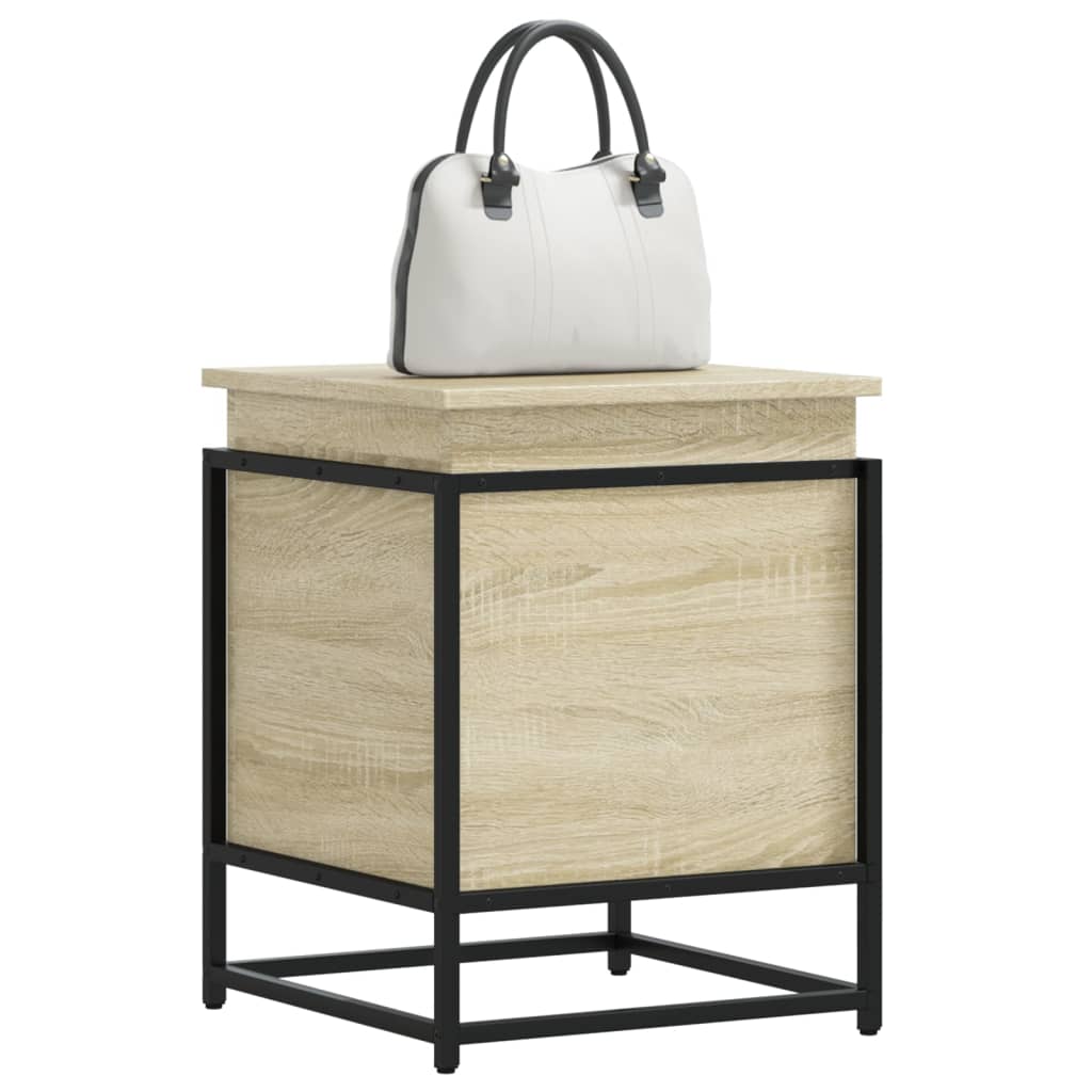 Vidaxx boîte de rangement avec couvercle 40x40x51,5 cm chêne sonoma en dérivé du bois