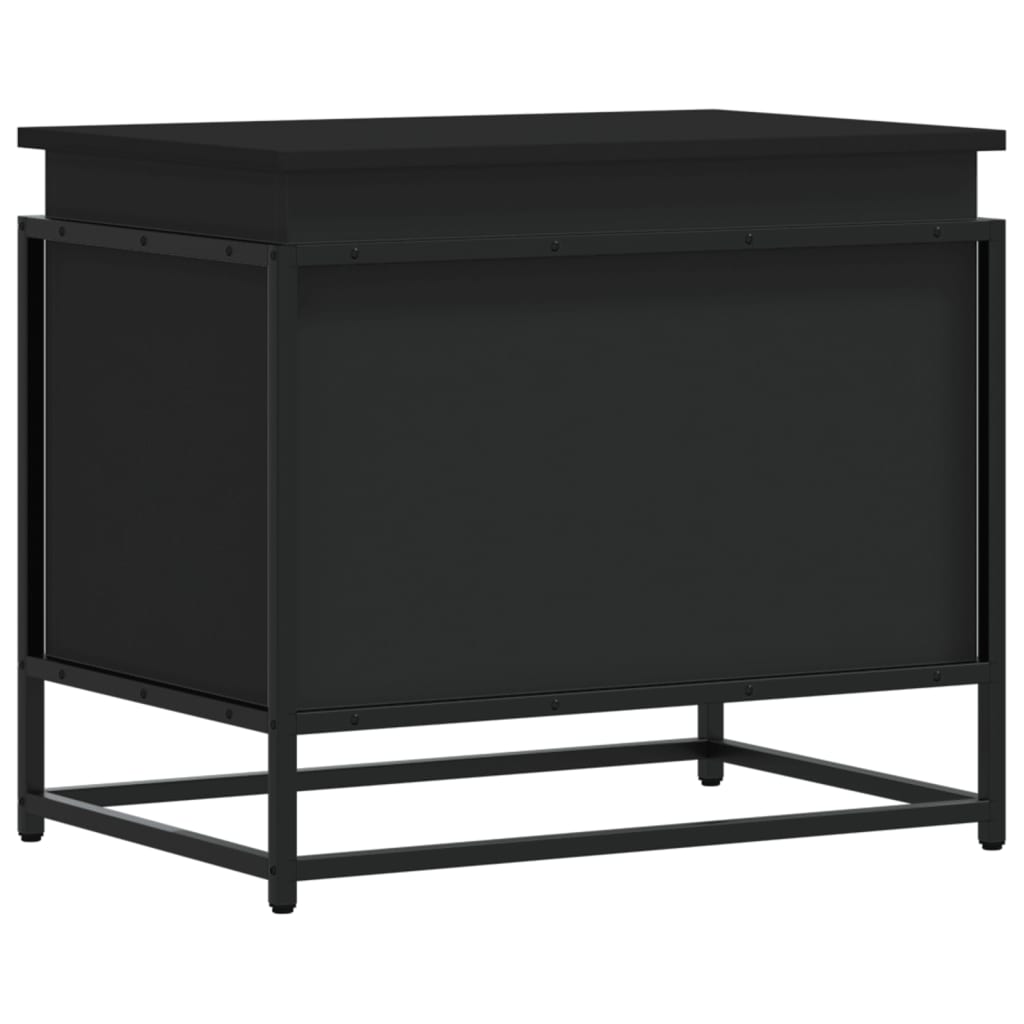 Vidaxx boîte de rangement avec couvercle 60x40x51,5 cm bois traité noir