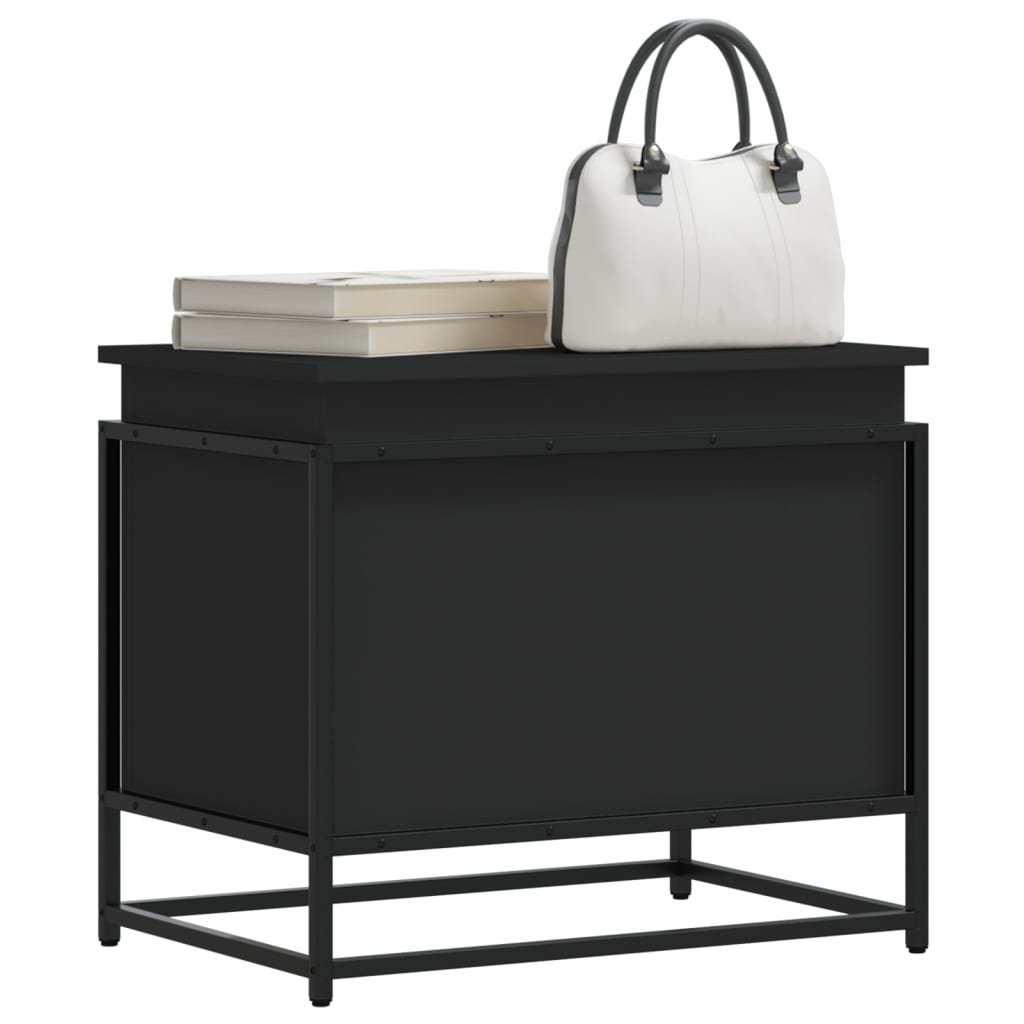 Vidaxx boîte de rangement avec couvercle 60x40x51,5 cm bois traité noir