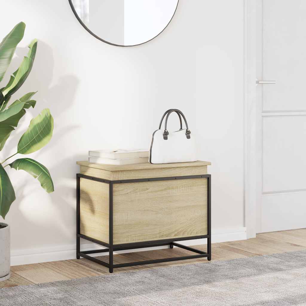 Vidaxx boîte de rangement avec couvercle 60x40x51,5 cm chêne sonoma en dérivé du bois