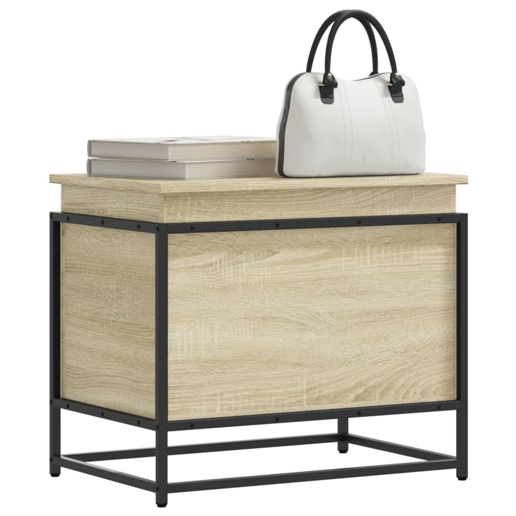 Vidaxx boîte de rangement avec couvercle 60x40x51,5 cm chêne sonoma en dérivé du bois