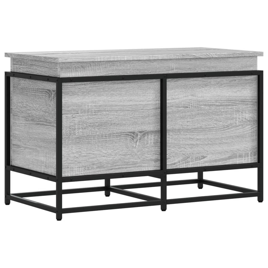 Vidaxx boîte de rangement avec couvercle 80x40x51,5 cm bois traité gris sonoma