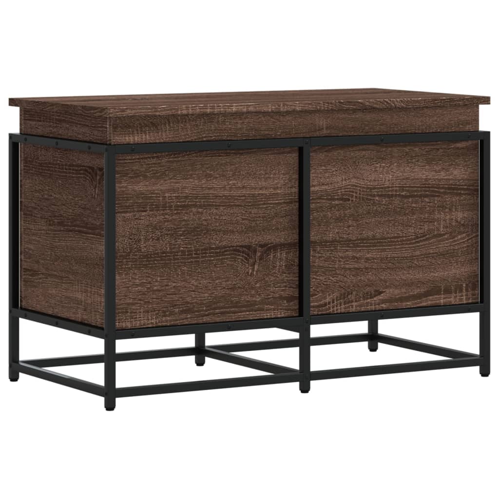Vidaxx boîte de rangement avec couvercle 80x40x51,5 cm bois fini chêne brun