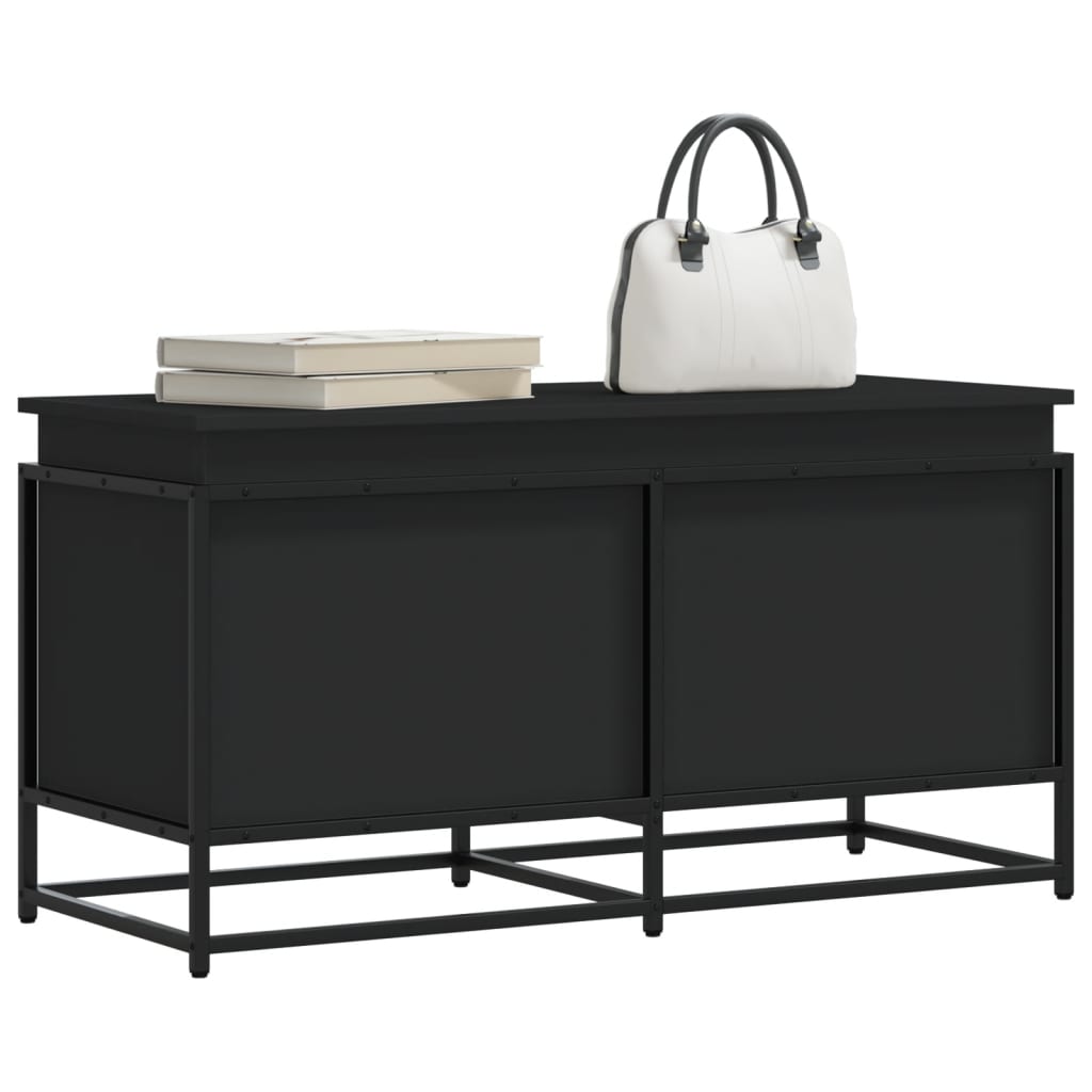 Vidaxx boîte de rangement avec couvercle 100x40x51,5 cm bois traité noir