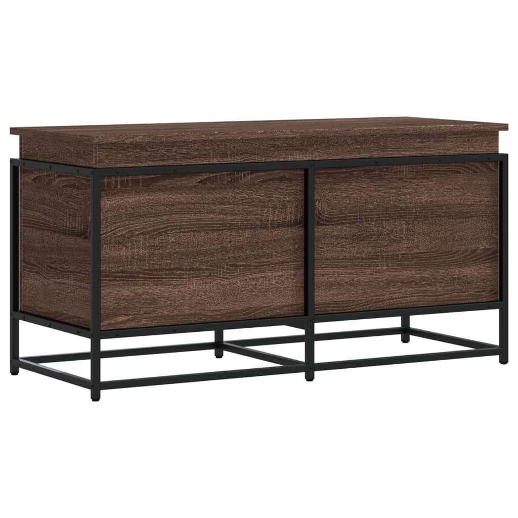 Vidaxx boîte de rangement avec couvercle 100x40x51,5 cm bois d'ingénierie chêne brun
