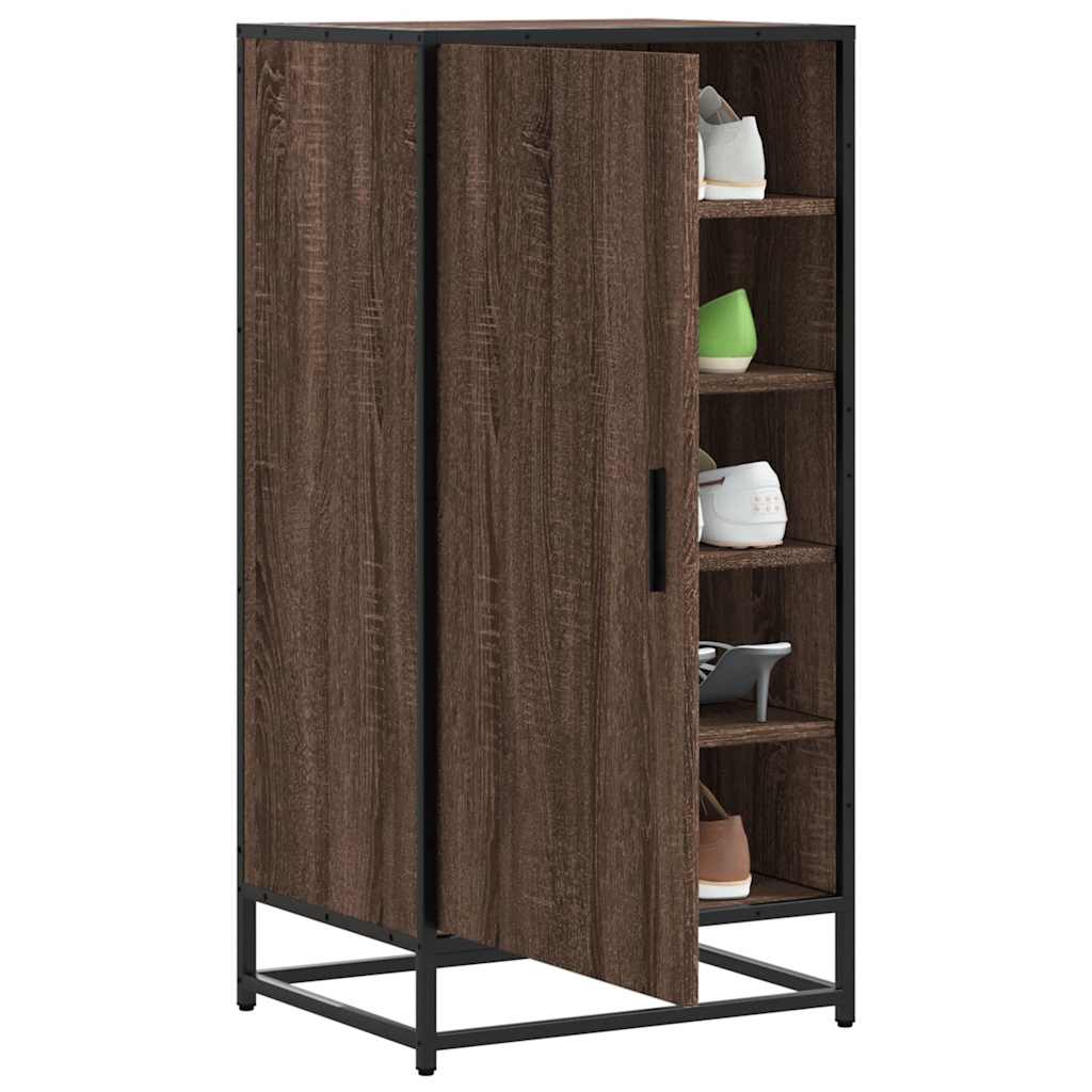 Vidaxx étagère à chaussures 48x38x97,5 cm bois fini, chêne brun