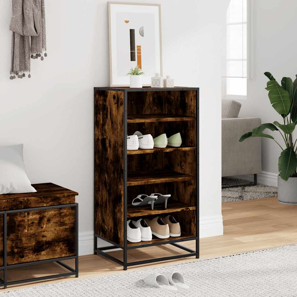 Vidaxx étagère à chaussures 48x38x97,5 cm bois traité, chêne fumé