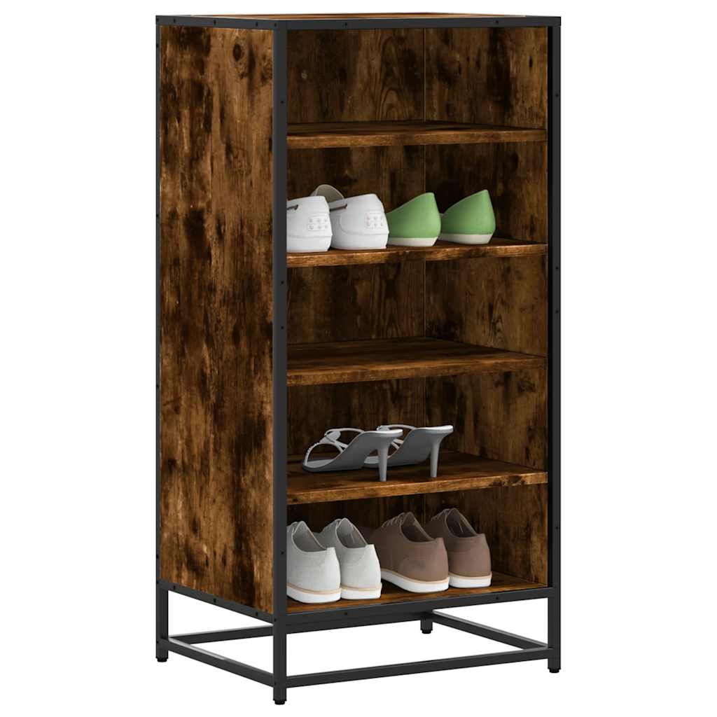 Vidaxx étagère à chaussures 48x38x97,5 cm bois traité, chêne fumé
