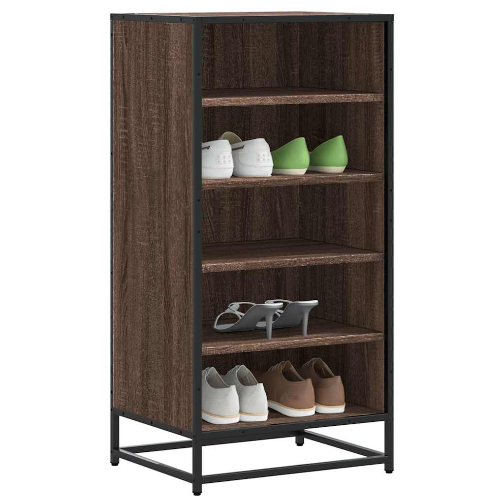 Vidaxx étagère à chaussures 48x38x97,5 cm bois fini, chêne brun