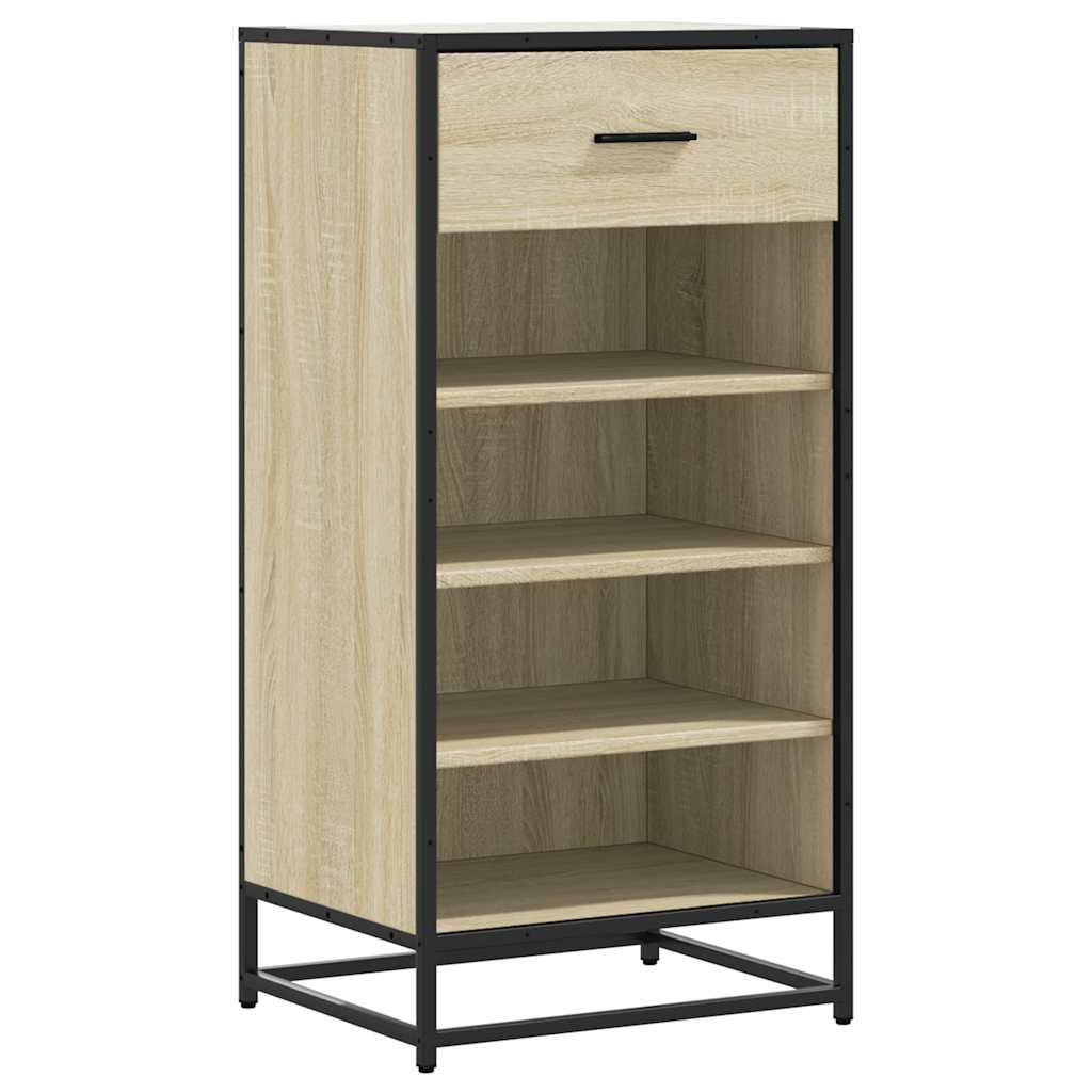 VidaXL étagère à chaussures 48x38x97,5 cm bois d'ingénierie couleur chêne sonoma