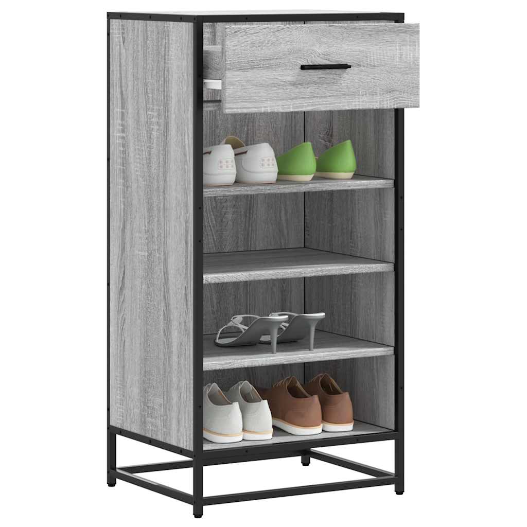 Vidaxx étagère à chaussures 48x38x97,5 cm bois fini gris couleur chêne sonoma