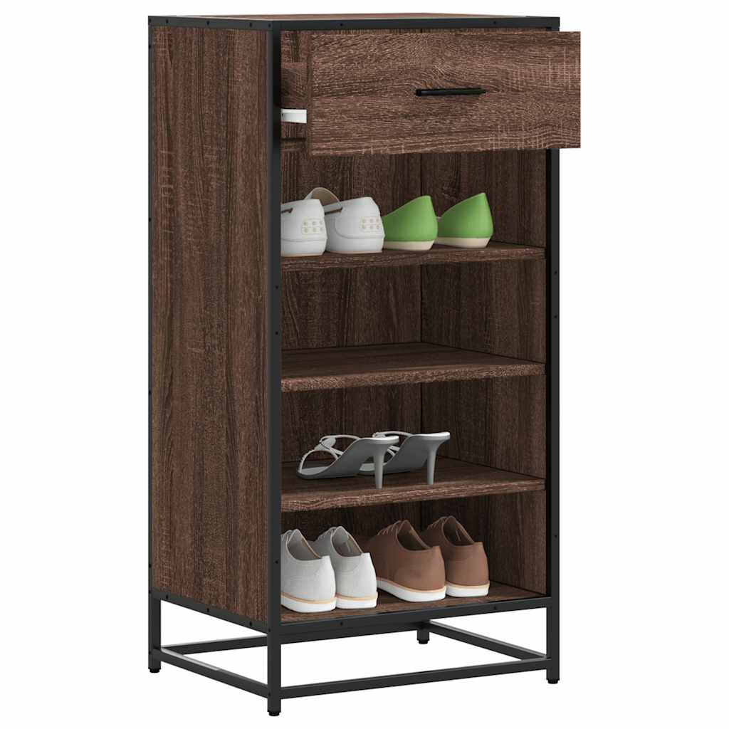 Vidaxx étagère à chaussures 48x38x97,5 cm bois fini, chêne brun