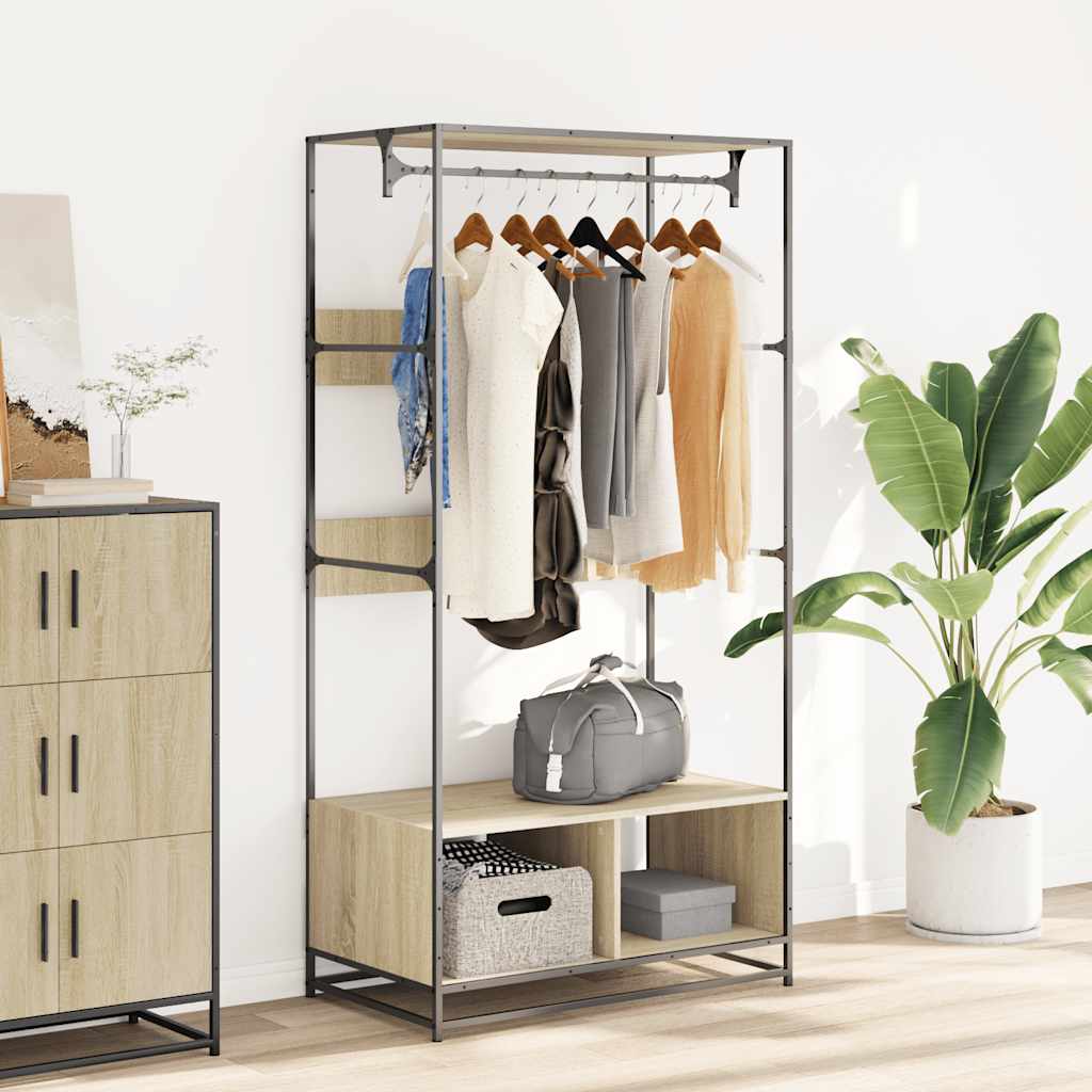 Vidaxxl armoire 90x50x180 cm dérivé du bois chêne sonoma