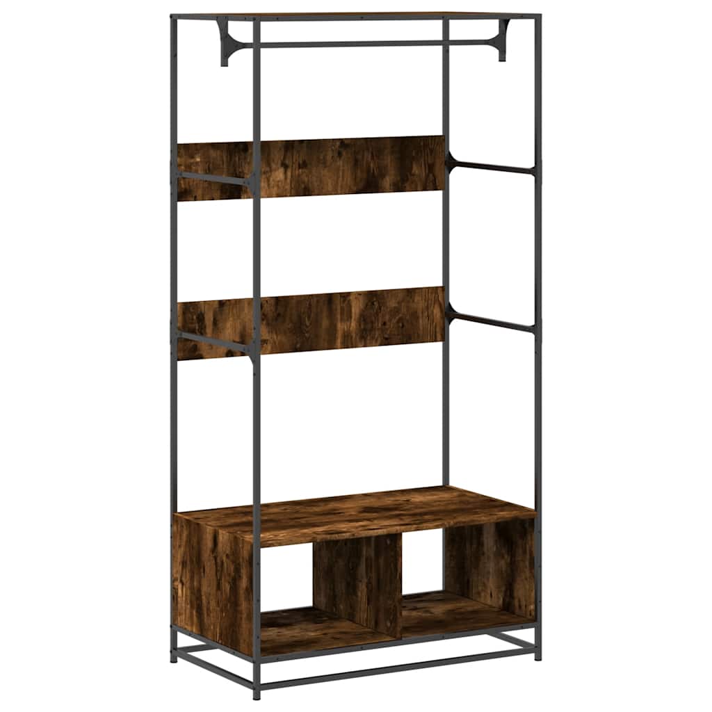 Armoire Vidaxx 90x50x180 cm bois d'ingénierie, chêne fumé
