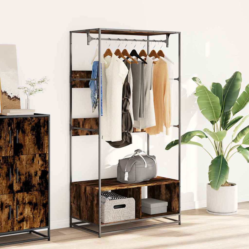Armoire Vidaxx 90x50x180 cm bois d'ingénierie, chêne fumé