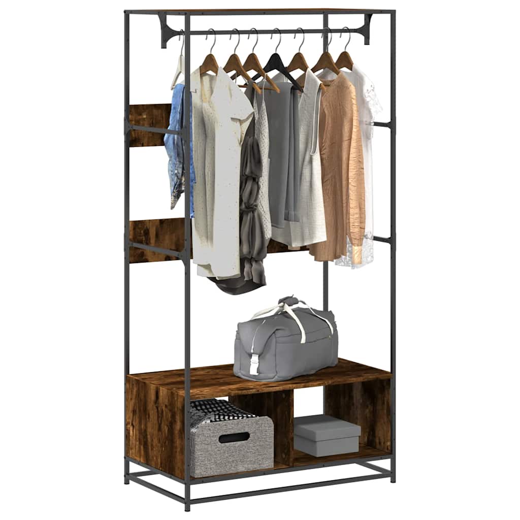Armoire Vidaxx 90x50x180 cm bois d'ingénierie, chêne fumé