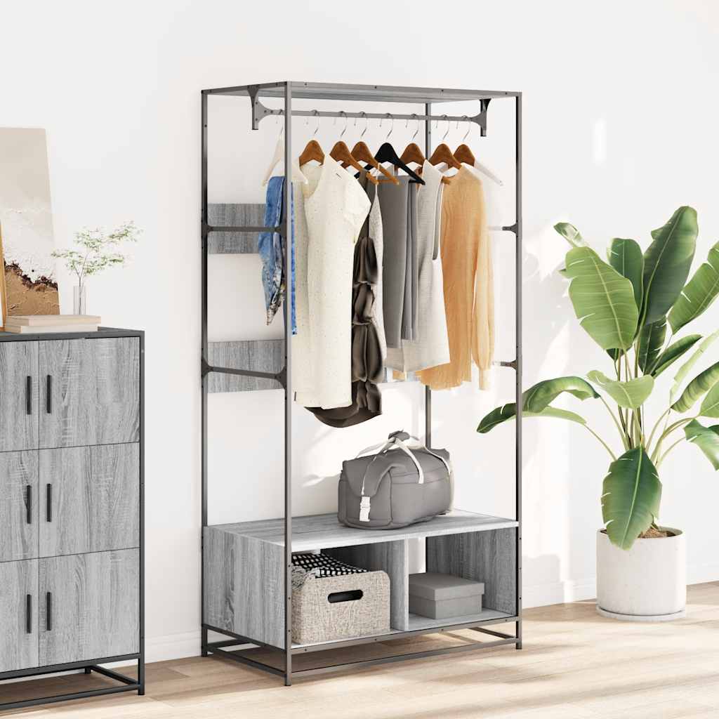Vidaxx armoire 90x50x180 cm dérivé du bois gris chêne sonoma