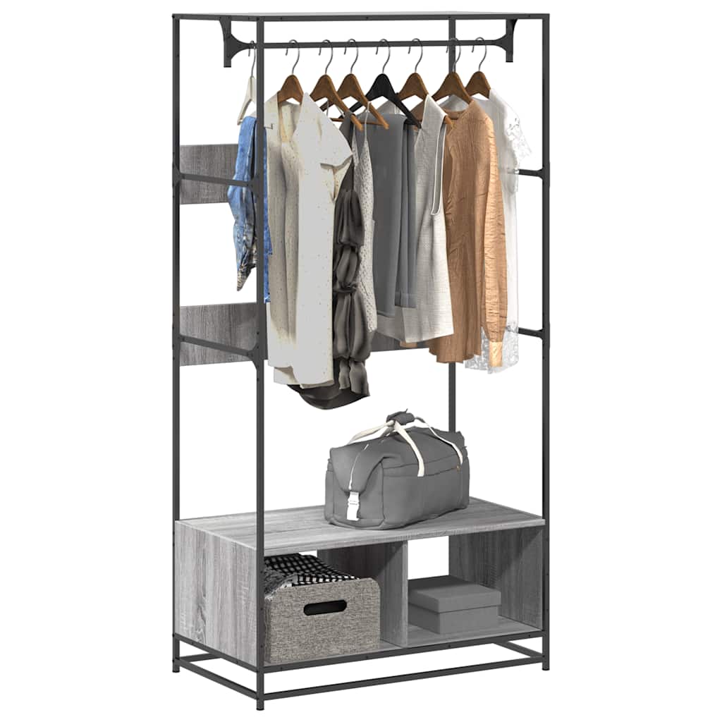 Vidaxx armoire 90x50x180 cm dérivé du bois gris chêne sonoma