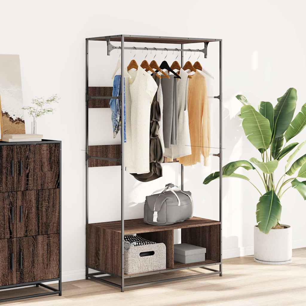 Vidaxx armoire 90x50x180 cm bois fini chêne brun
