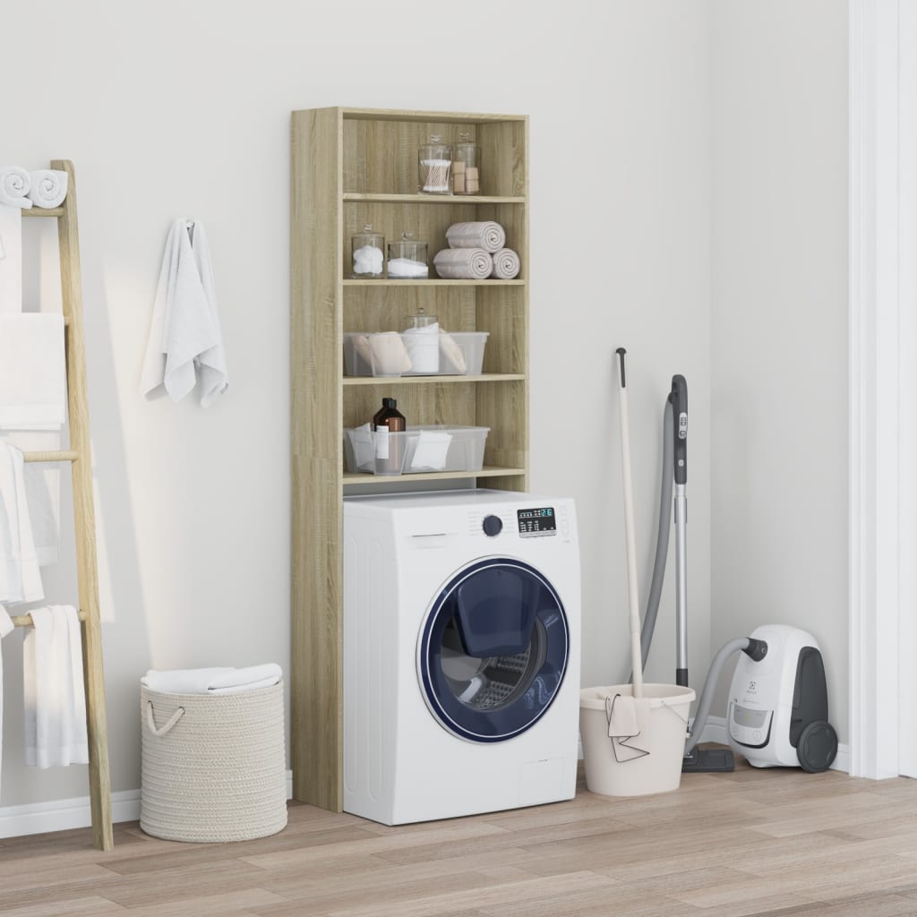 Vidaxx meuble lave-linge 64x24x190 cm finition bois et chêne sonoma coloré