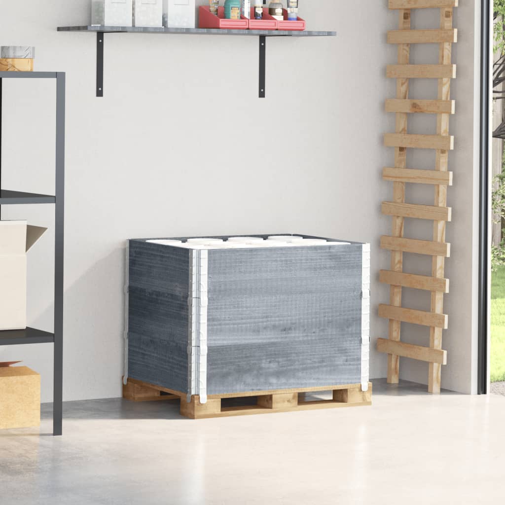 VidaXL Rehausses de palettes 3 pcs 80x60 cm bois de pin massif gris