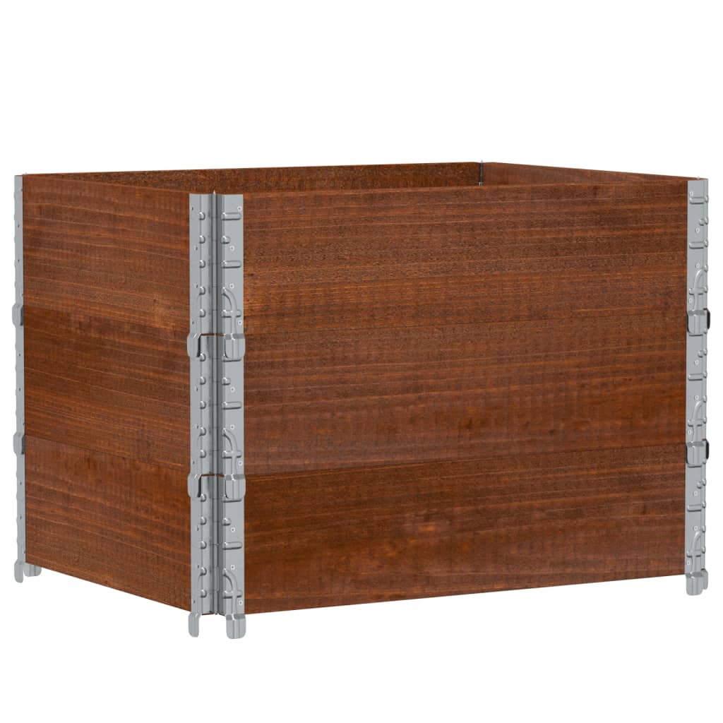 VidaXL Rehausses de palettes 3 pcs 80x60 cm bois de pin massif marron
