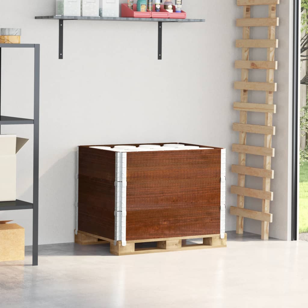 VidaXL Rehausses de palettes 3 pcs 80x60 cm bois de pin massif marron