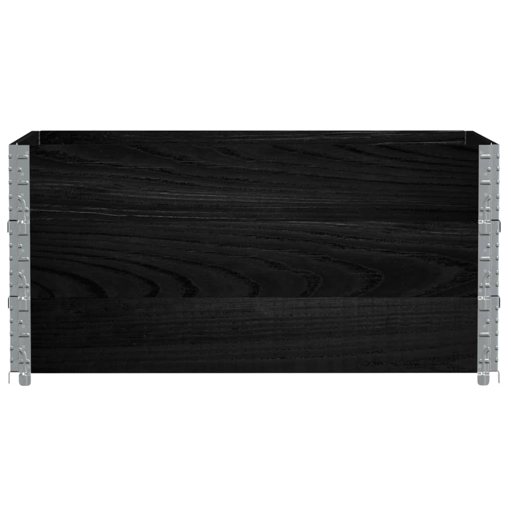 VidaXL Cadres supérieurs de palette 3 pcs 120x80 cm bois de pin massif noir