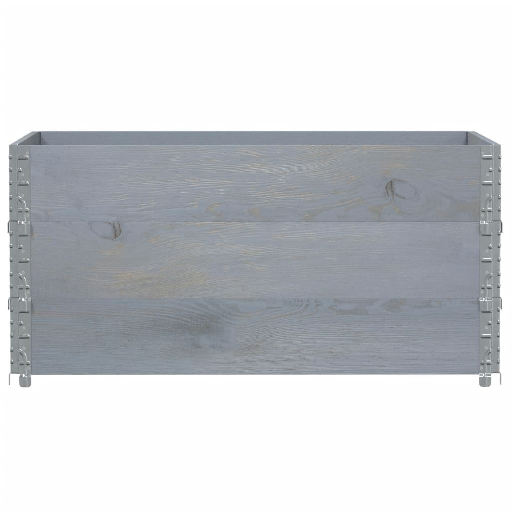 VidaXL Rehausses de palettes 3 pcs 120x80 cm bois de pin massif gris